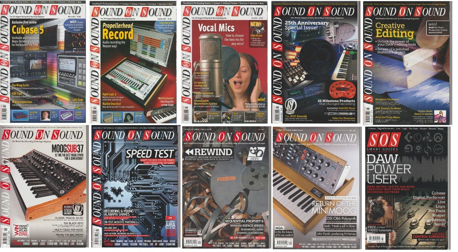 Sound on Sound - Magazine 12 isses SOLD IN LOT OF 3 MAGAZINES / 4 LOT for sale