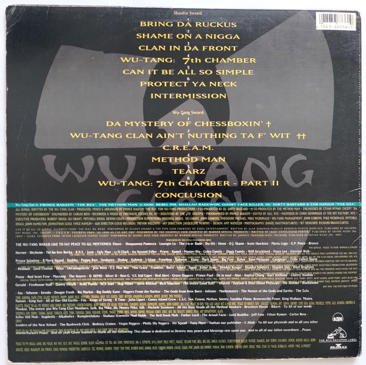 Wu-Tang Clan ‎– Enter The Wu-Tang (36 Chambers) US ORIGINAL