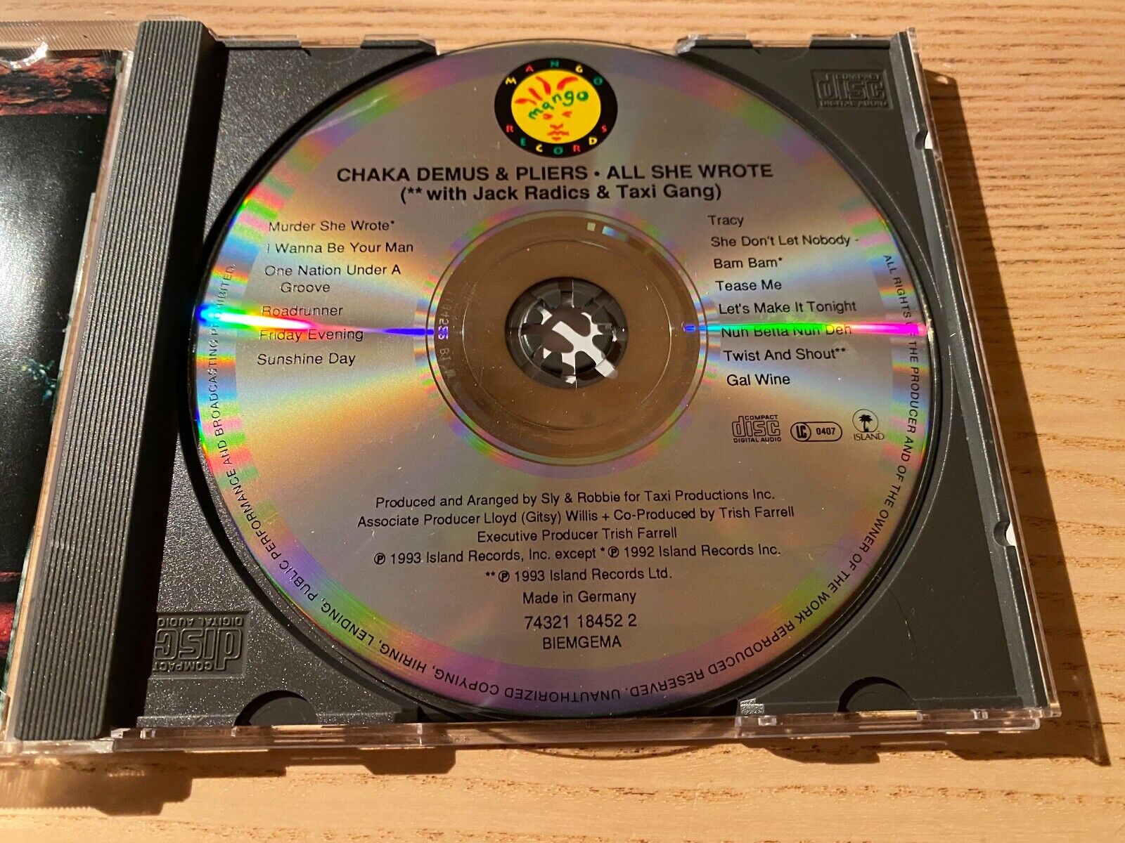 CHAKA DEMUS  PLIERS "ALL SHE WROTE" 1993 CD ALBUM 14 TRACK ISLAND MANGO RECORDS