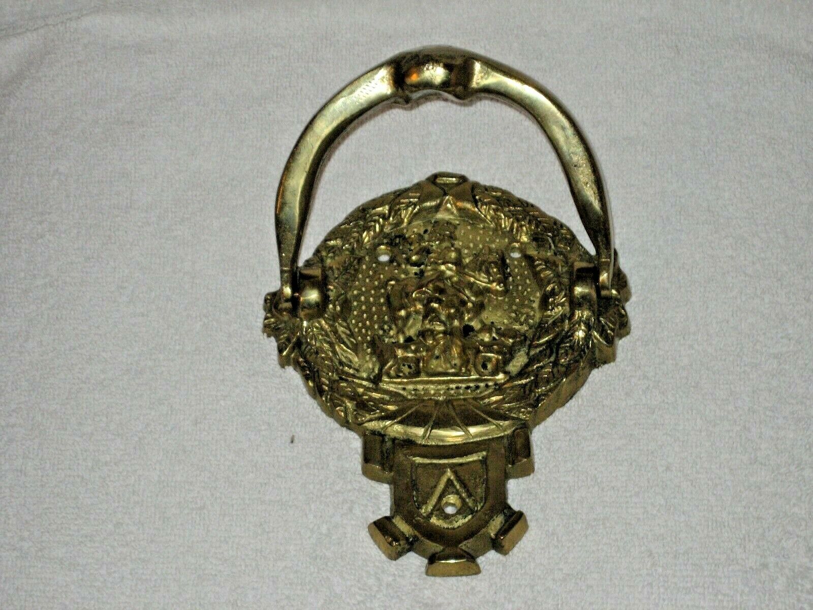 Beautiful original antique Victorian solid brass door knocker