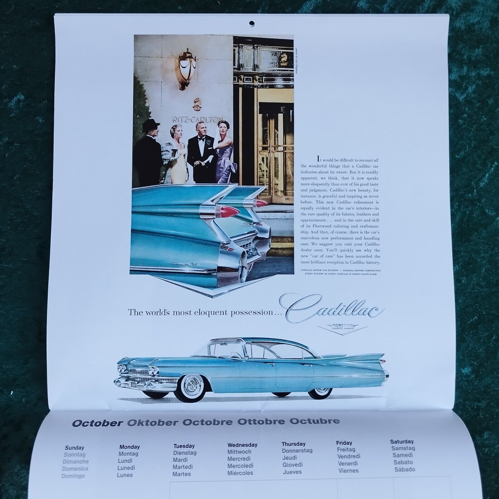 Calendar made by TeNeuss Cadillac Glamour 2004 Fine condition