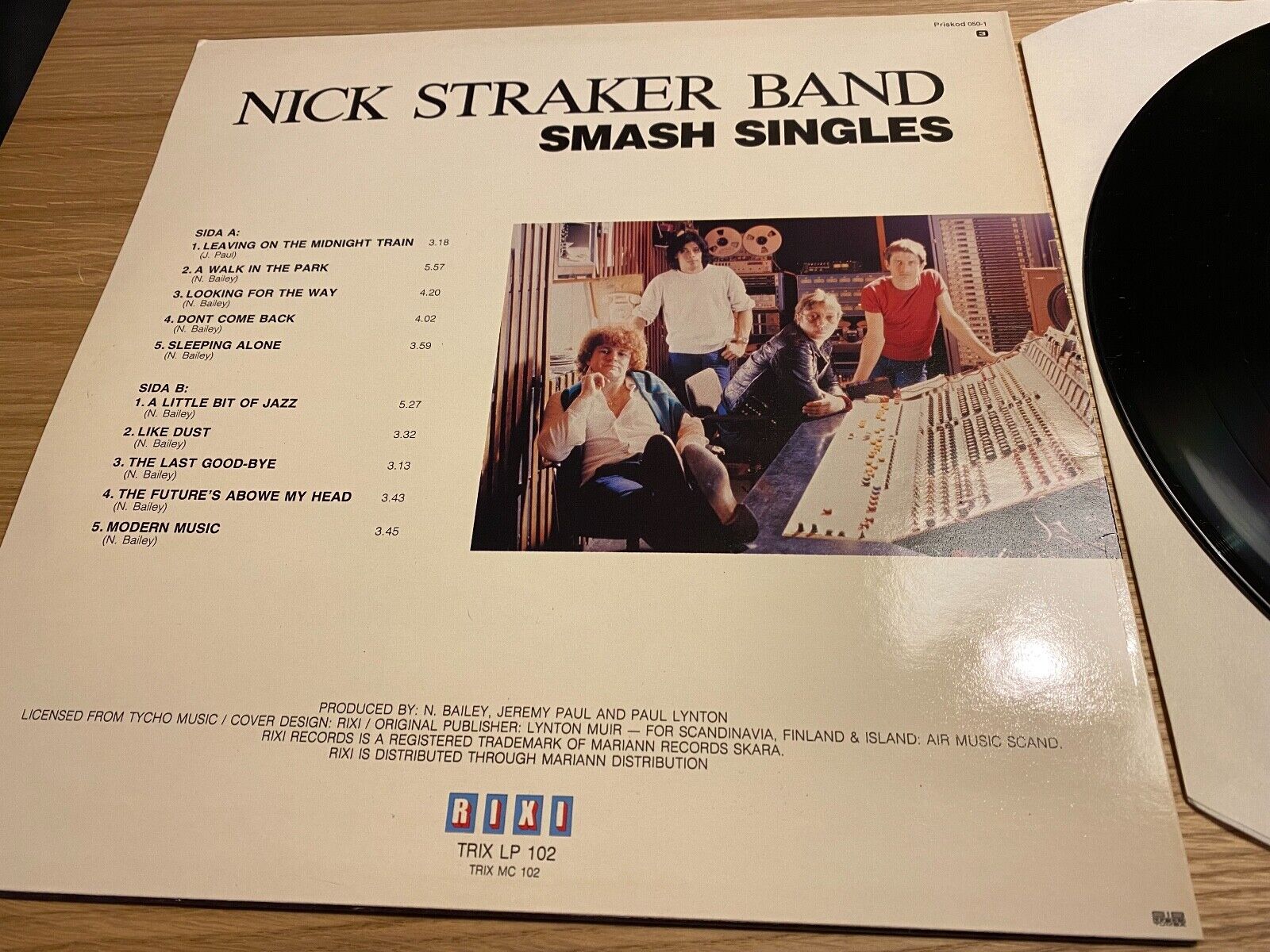 NICK STRAKER BAND "SMASH HITS" SWEDEN RIXI RECORDS 10 DISCO SONG NORDIC PRESSING