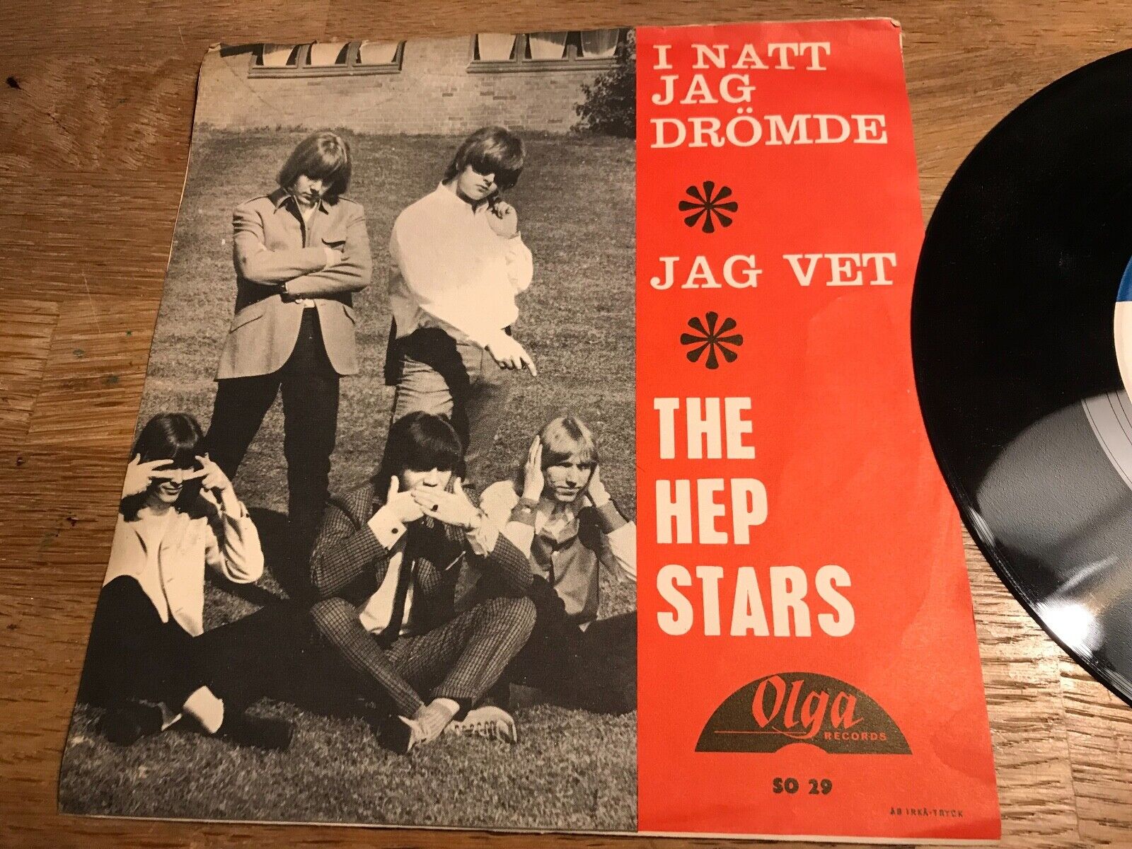 THE HEP STARS "I NATT JAG DRÔMDE/JAG VET" OLGA RECORDS 1960´S SO 29 ABBA SWEDEN