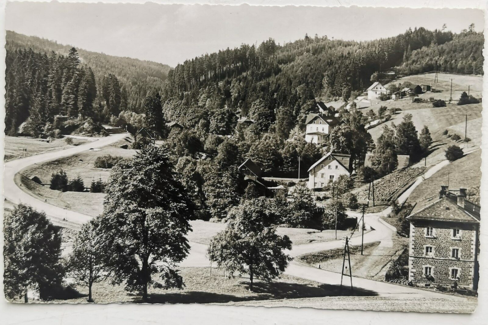 Two vintage postcard´s with the same motif (but time between) in Fichtelgebirge