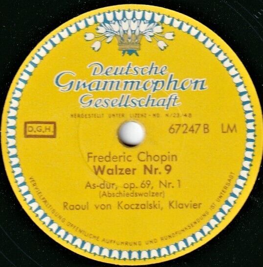 Koczalski Chopin (Waltzes op 341 + 691) DGG 67247 NM(-)