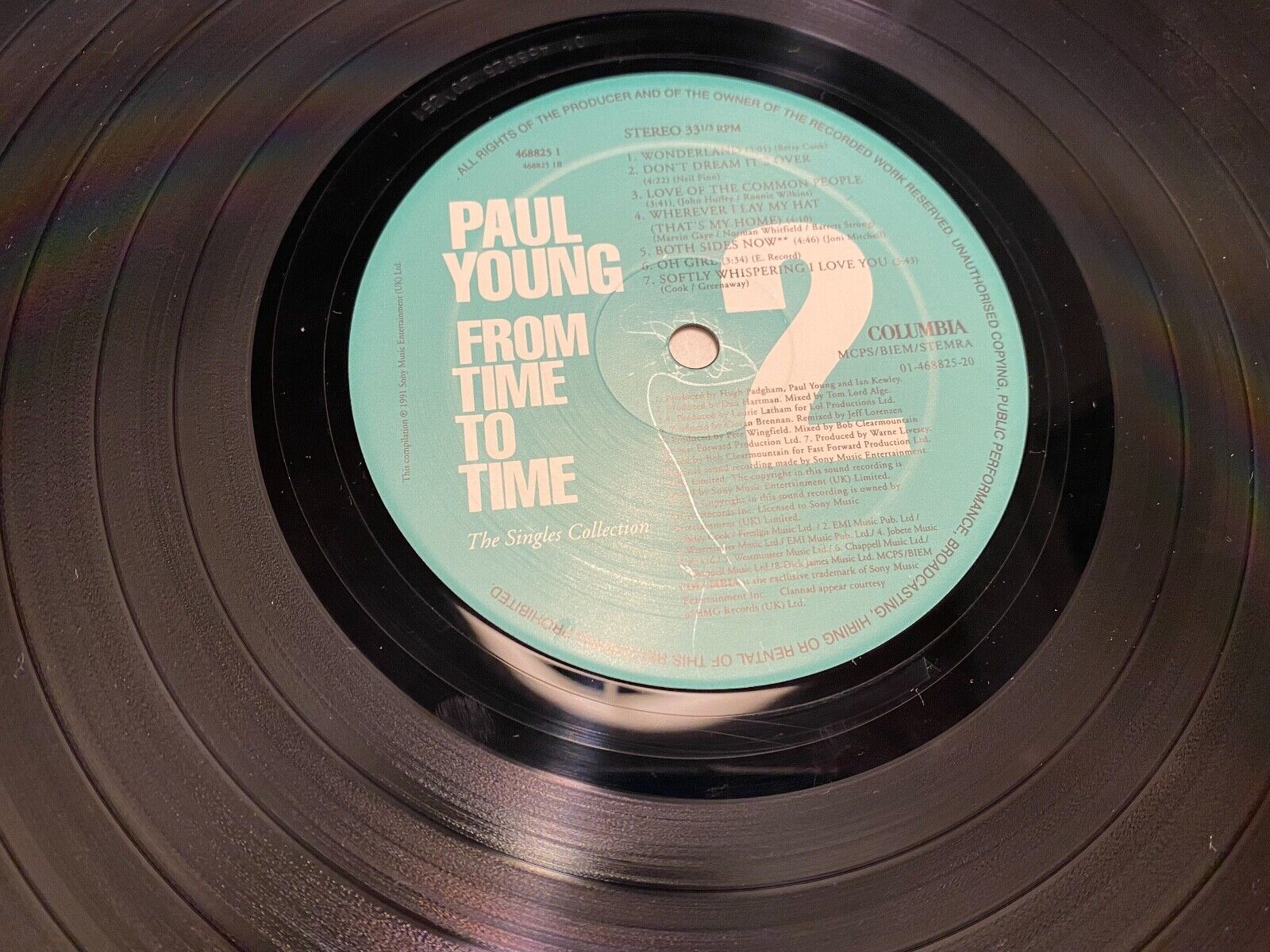 PAUL YOUNG "FROM TIME TO TIME THE SINGLES COLLECTION" 1991 COLUMBIA DUTCH PRESS*