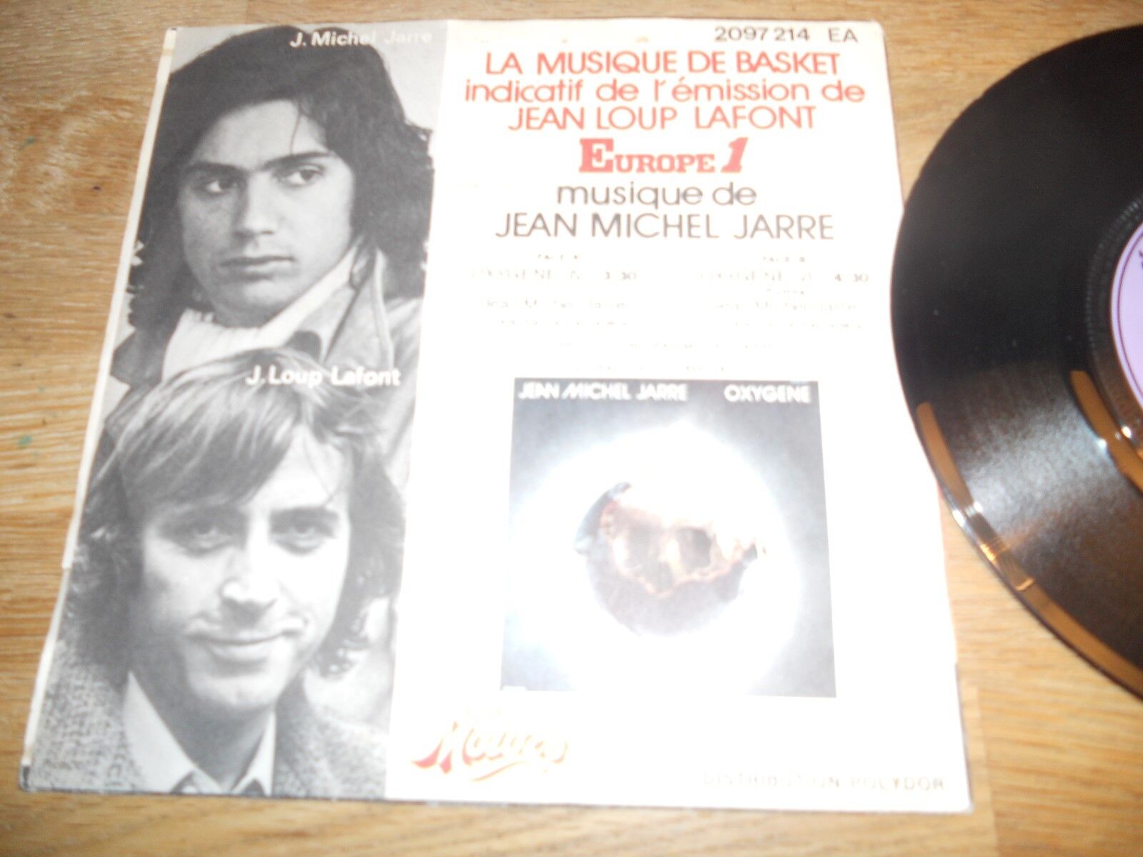 JEAN MICHEL JARRE "OXYGEN  PART IV  PART VI" DISQUE MOTORS FRENCH 1977 SCARCE**