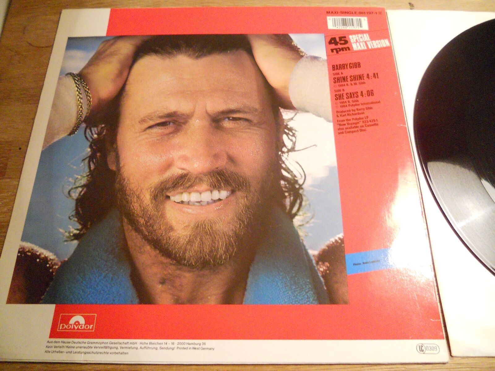 BARRY GIBB (BEE GEES) SHINE SHINE / SHE SAYS 1984 POLYDOR SPECIAL MAXI VERSION**