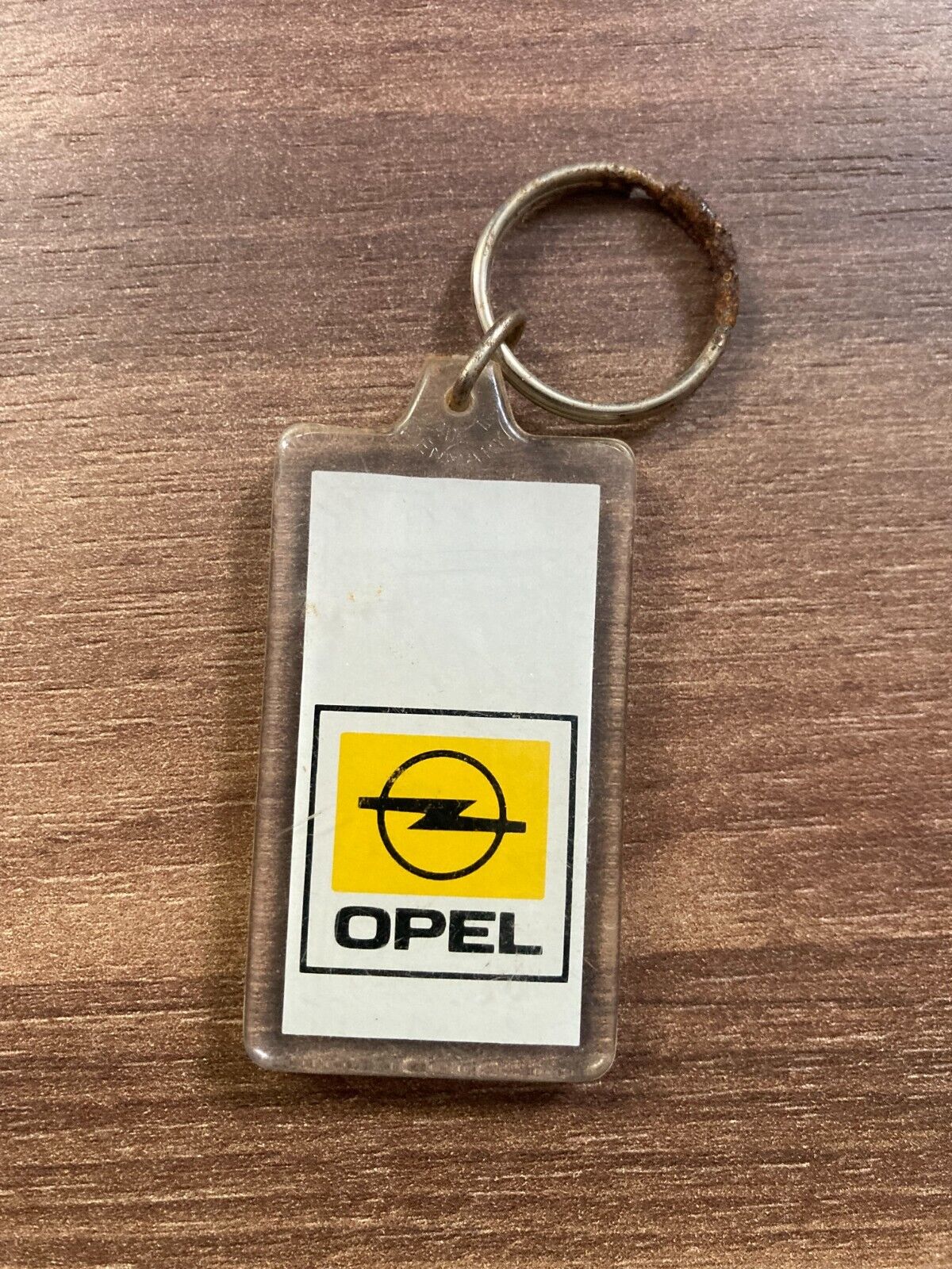 Vintage Opel Danish Plastic Keychain - Rare 1980s Car Dealership