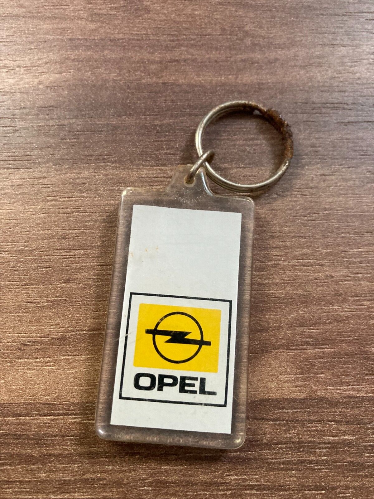 Vintage Opel Danish Plastic Keychain - Rare 1980s Car Dealership