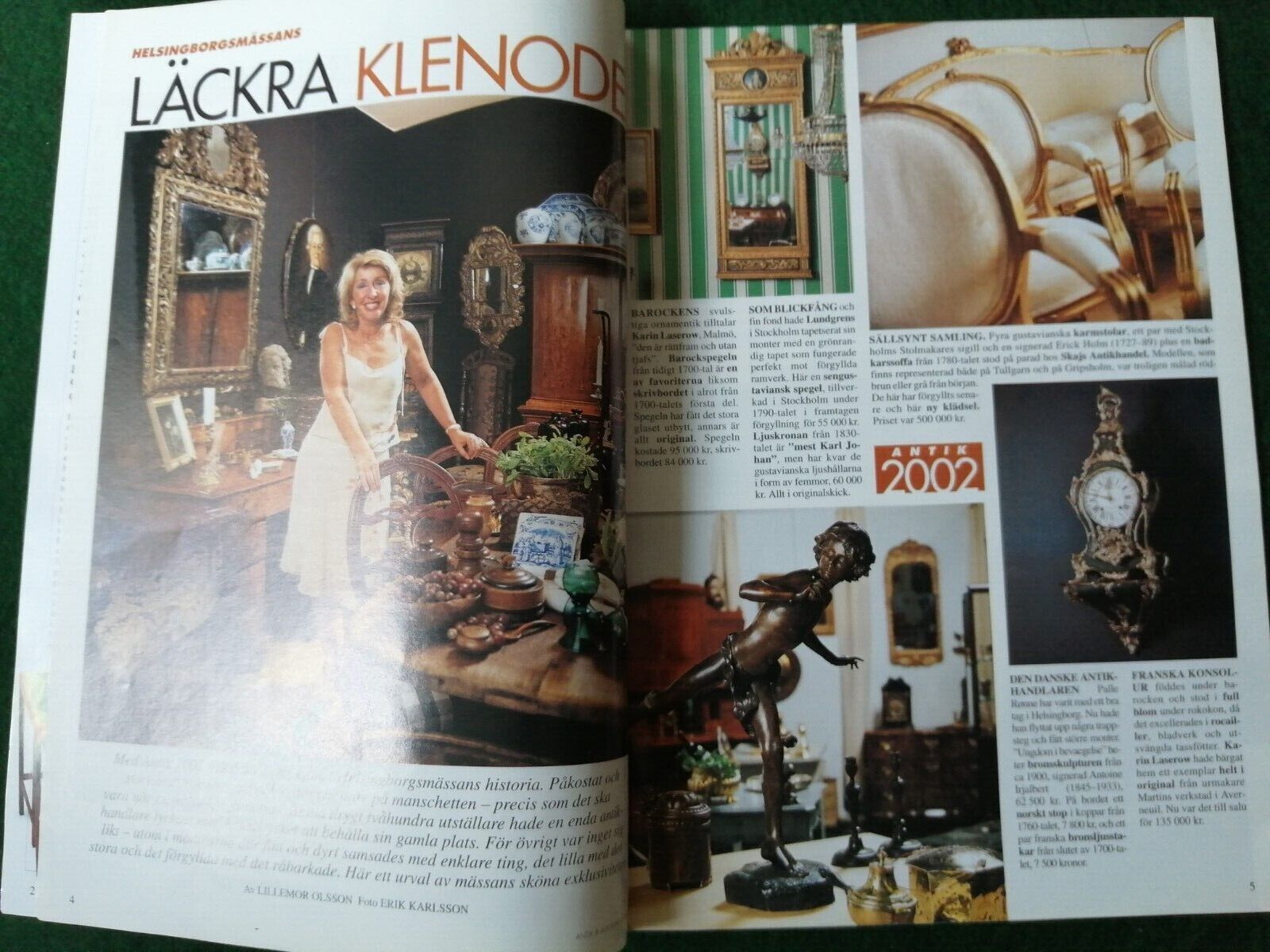 Swedish magazineANTIK  AUKTIONFrom 2002Incl7 page article on PHlamps