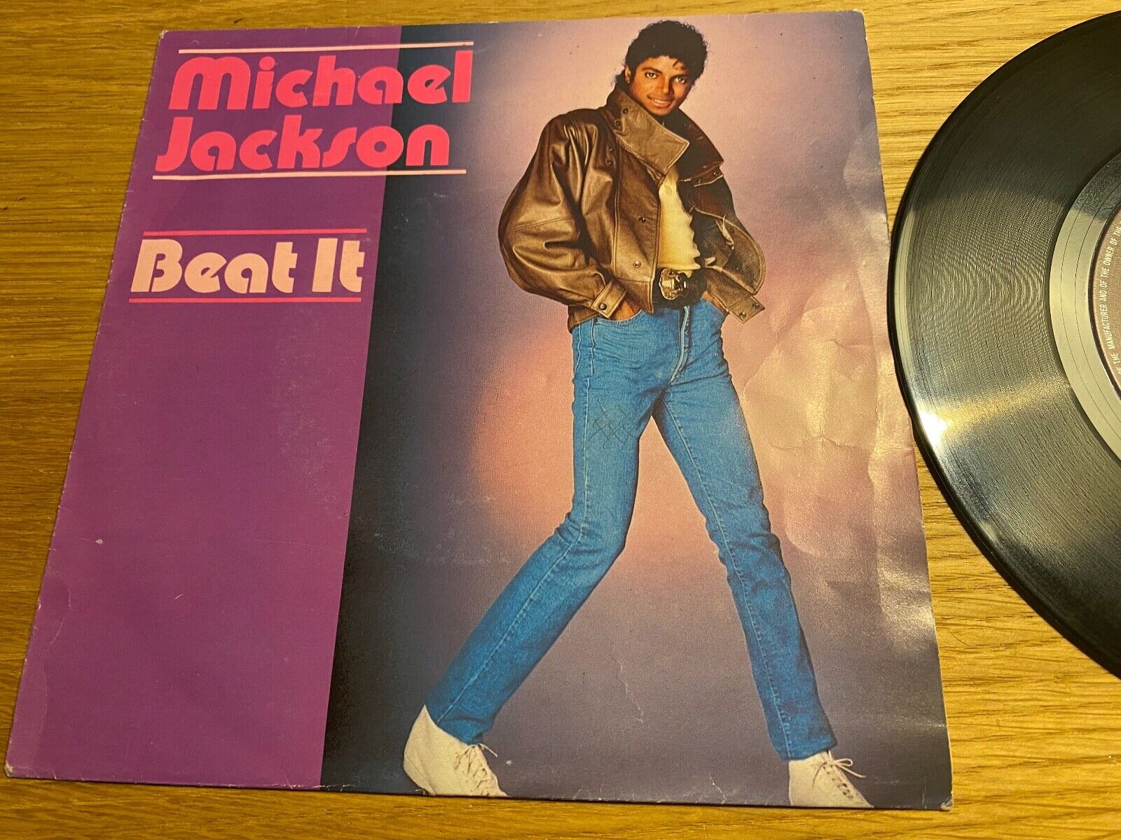 MICHAEL JACKSON "BEAT IT/GET ON THE FLOOR" 1982 DUTCH PRESS SINGLE EPIC RECORDS*