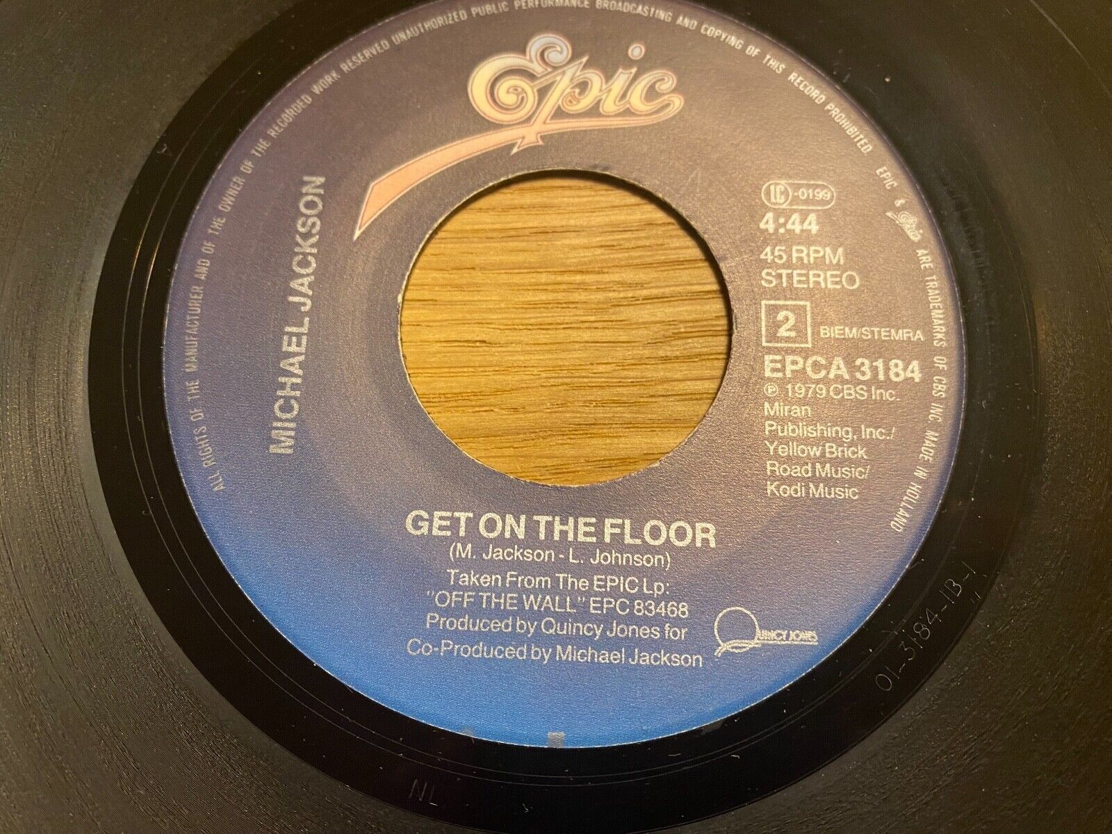 MICHAEL JACKSON "BEAT IT/GET ON THE FLOOR" 1982 DUTCH PRESS SINGLE EPIC RECORDS*