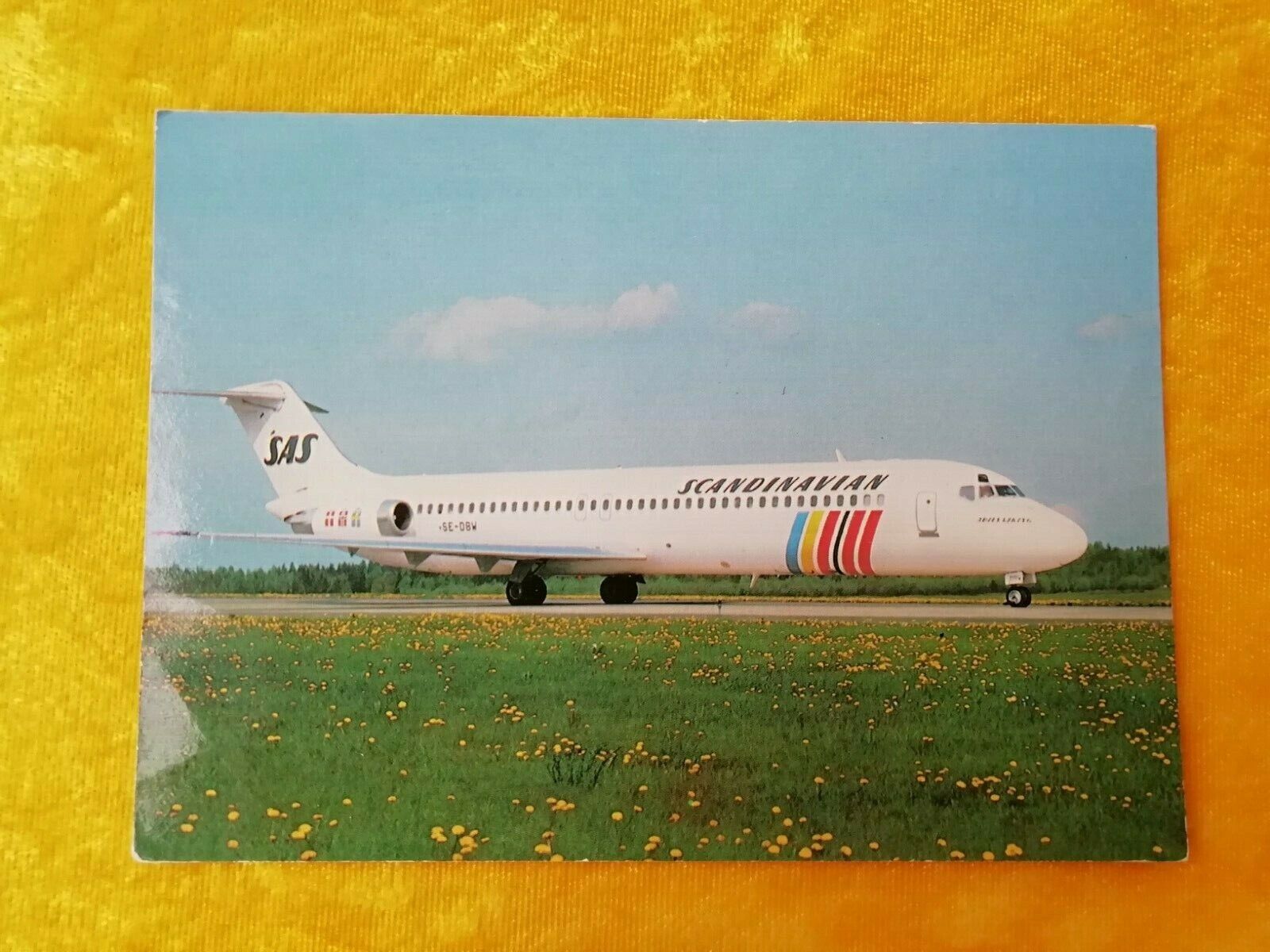 Aviation postcardScandinavian AirlinesThe DC-9 JetlinerNorway