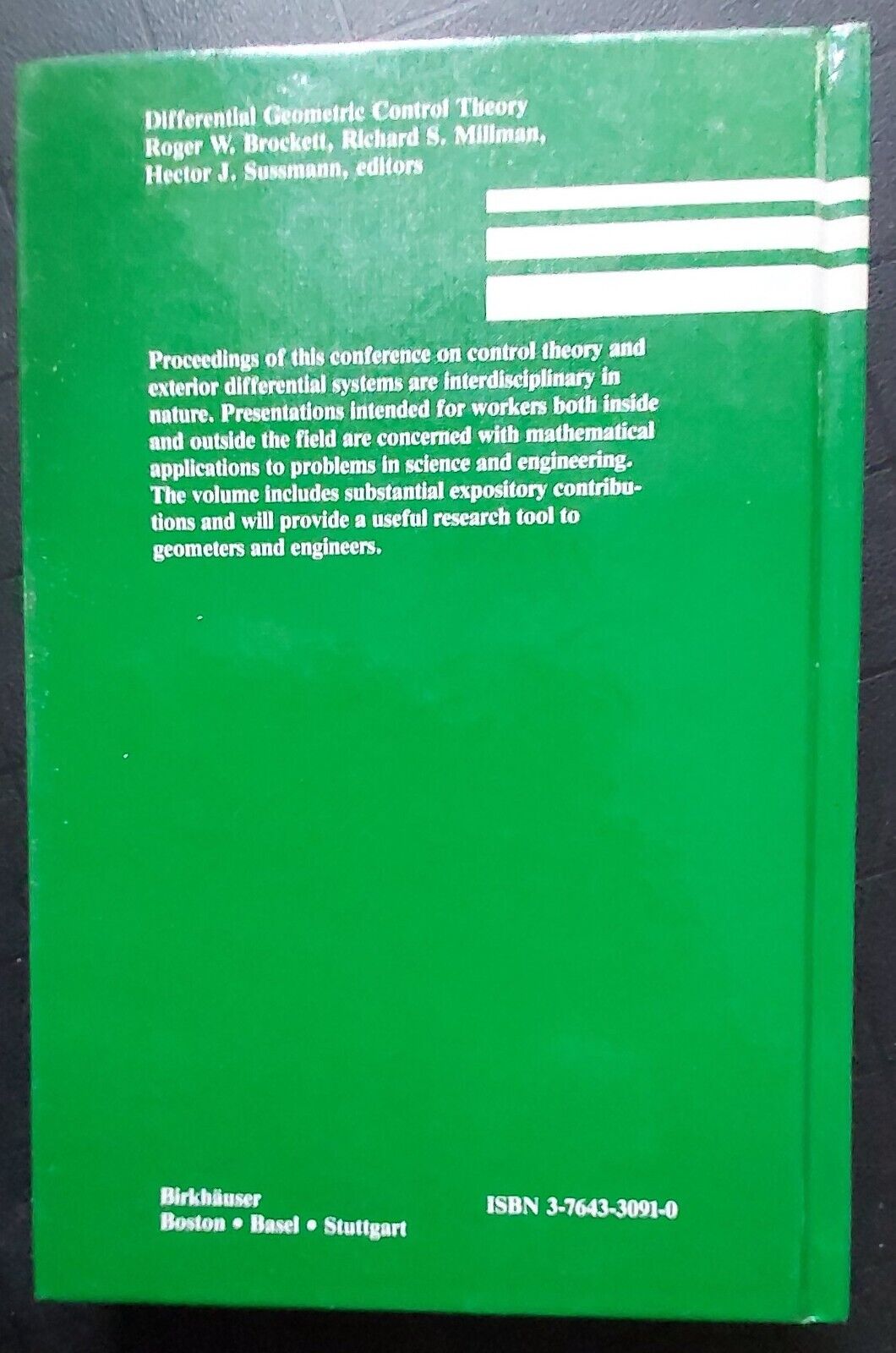 Differential Geometric Control Theory