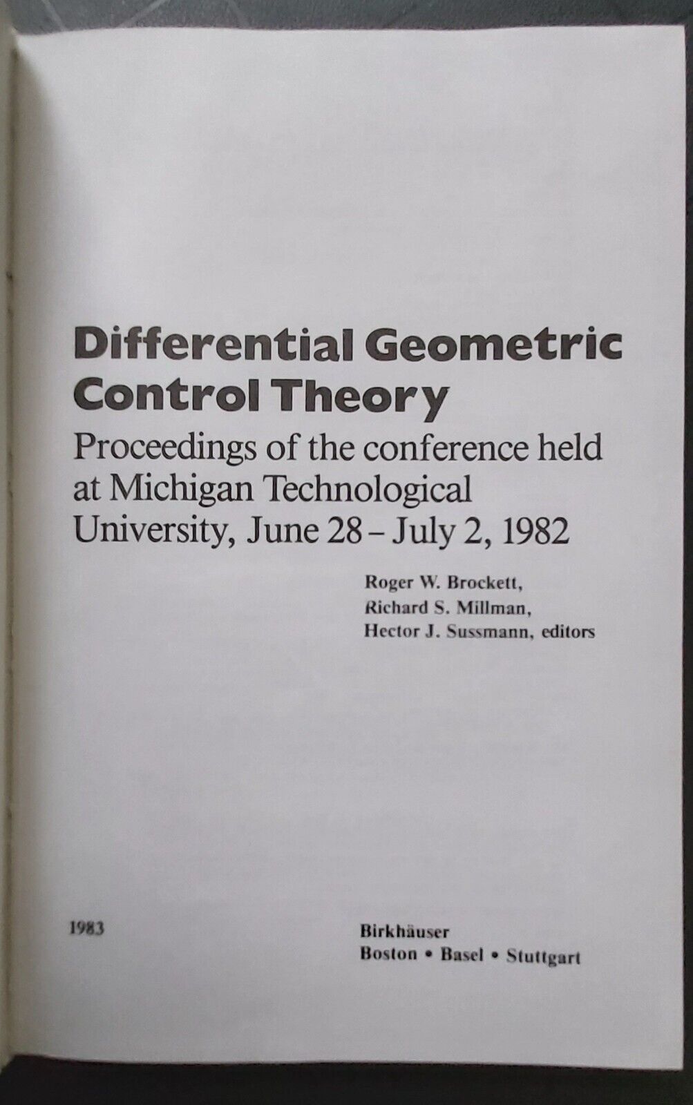 Differential Geometric Control Theory