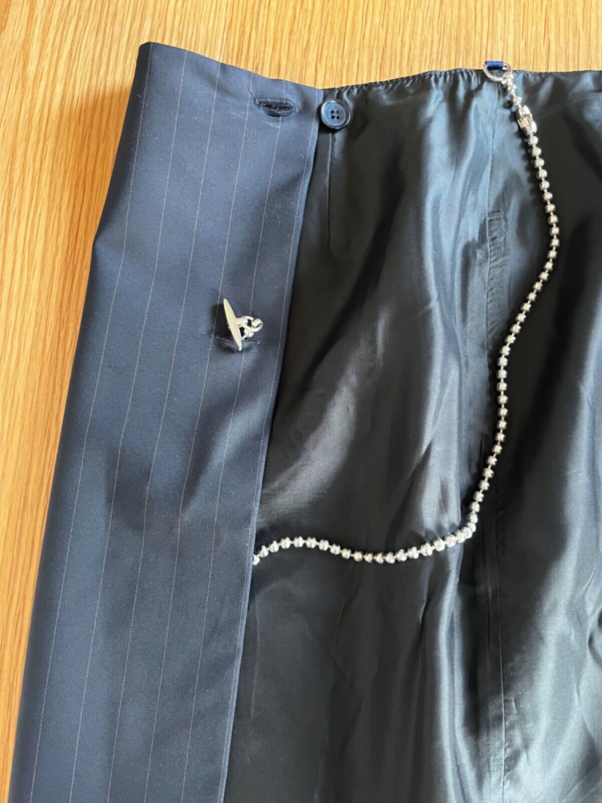 John Richmond navy blue women skirt suit size 6