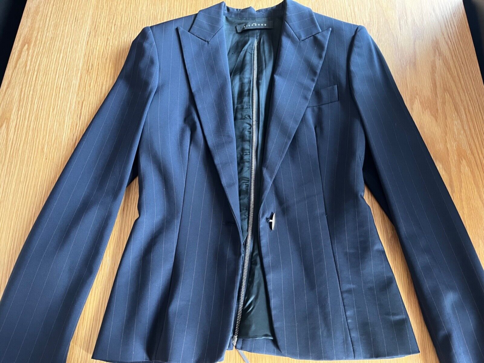 John Richmond navy blue women skirt suit size 6