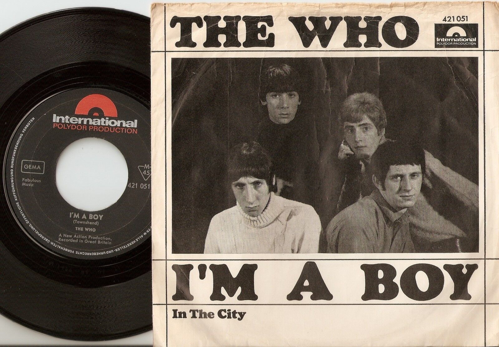 THE WHO I`M A BOY  IN THE CITY GERMAN 45+PS 1966 MOD JAM FREAKBEAT HIGH NUMBERS