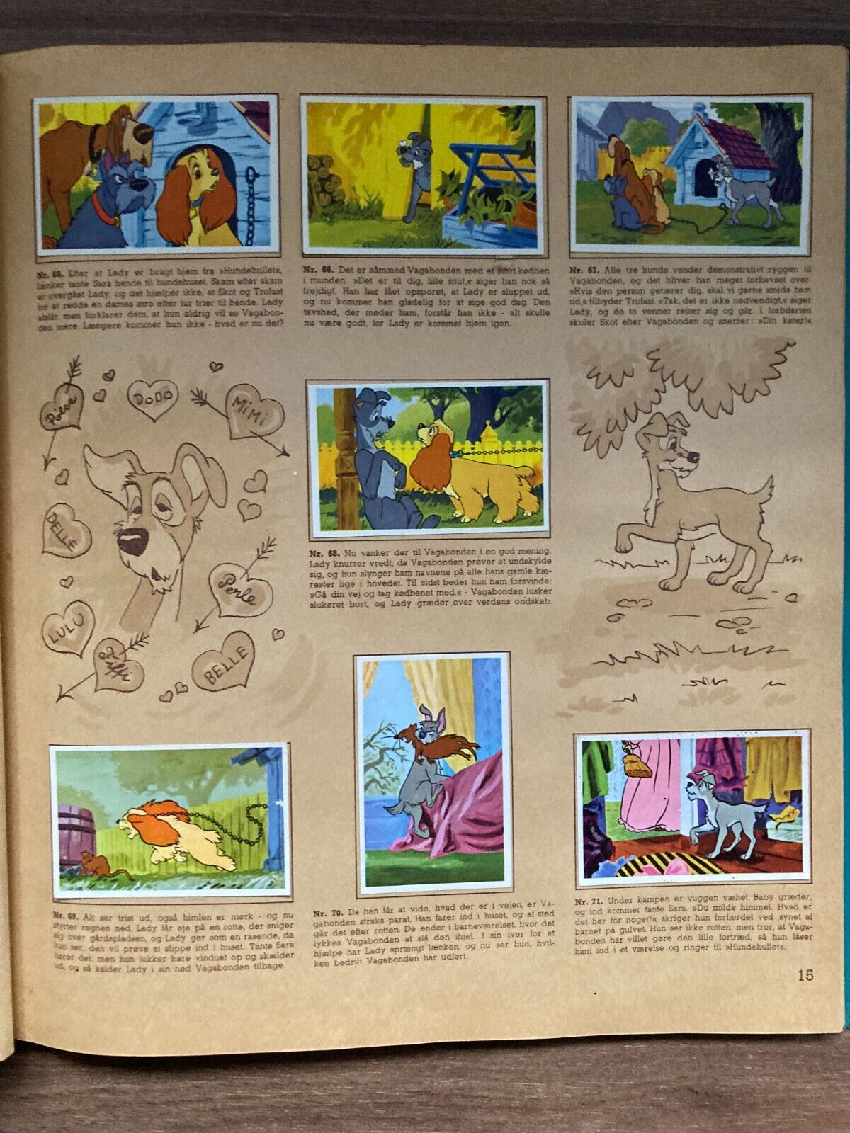 Lady and the Tramp Bambi Dumbo Danish Trading Card Album (1956)  - 196 Cards