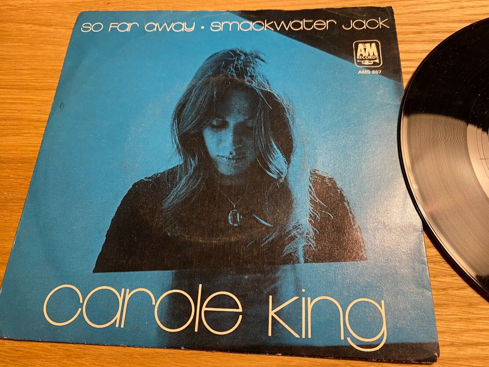 CAROLE KING "SO FAR AWAY / SMACKWATER JACK" 1971 A  M RECORDS NCB DANISH PRESS*