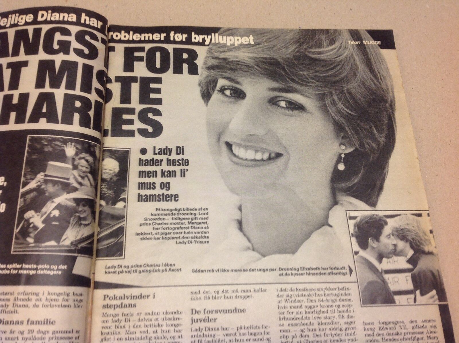 Princess Diana Lady Di Prince Charles Old Vtg Danish Magazine 1981 "Se og Hoer"