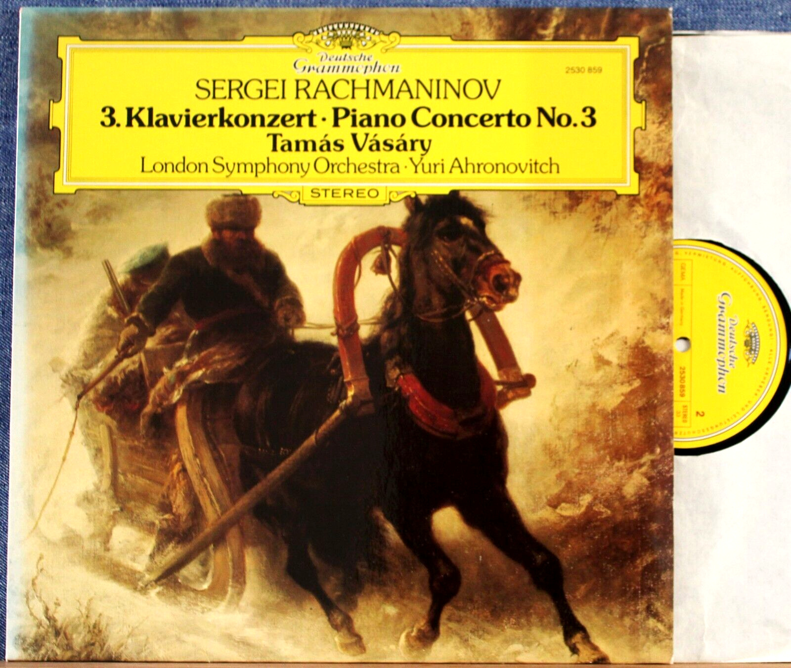 Vasary; Ahronovitch Rachmaninoff (Piano concerto 3) DGG 2530 859 NM