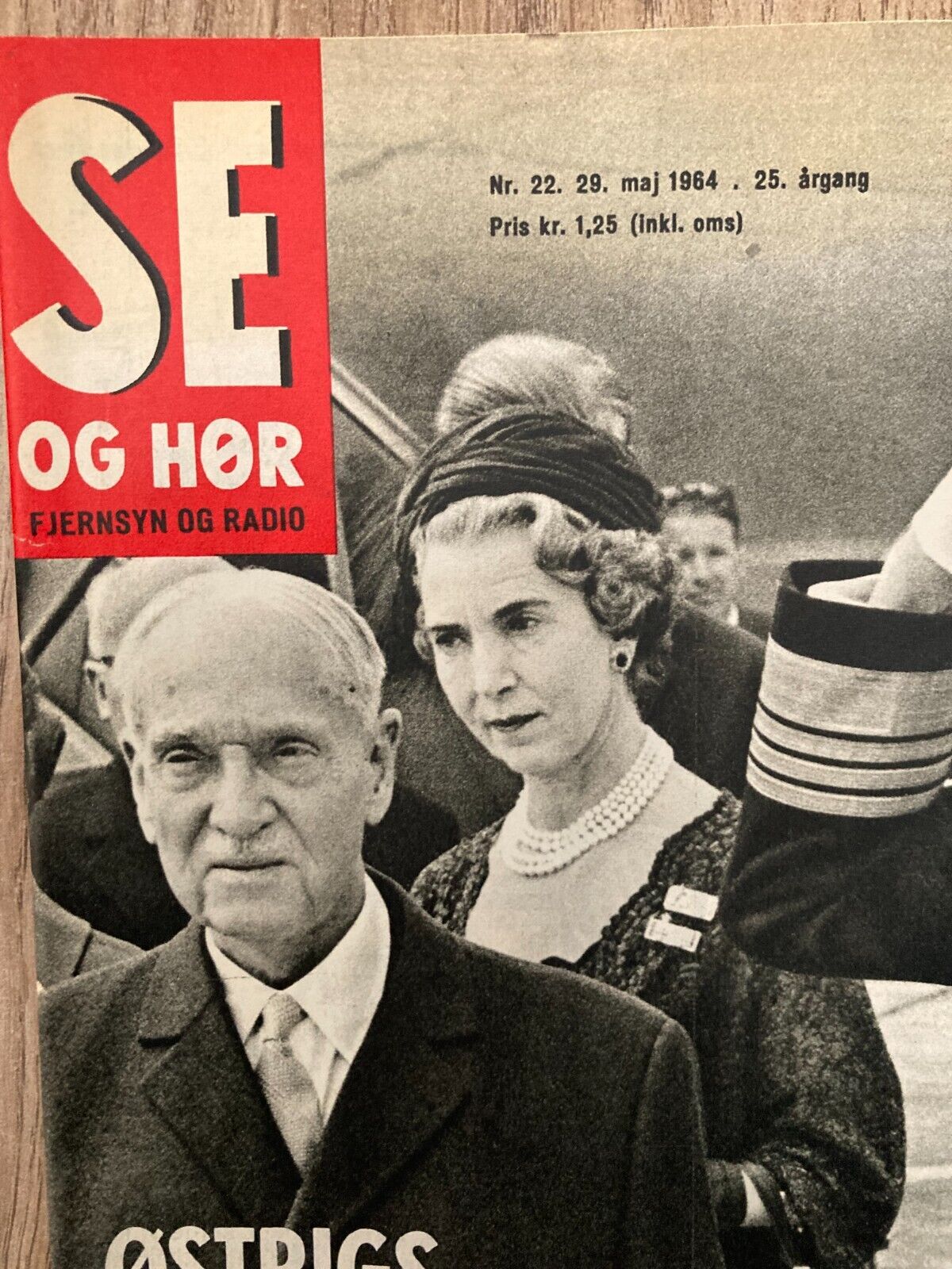 Adolf Schärf Austrian President Vist Denmark Danish Magazine 1964 Se og Hør