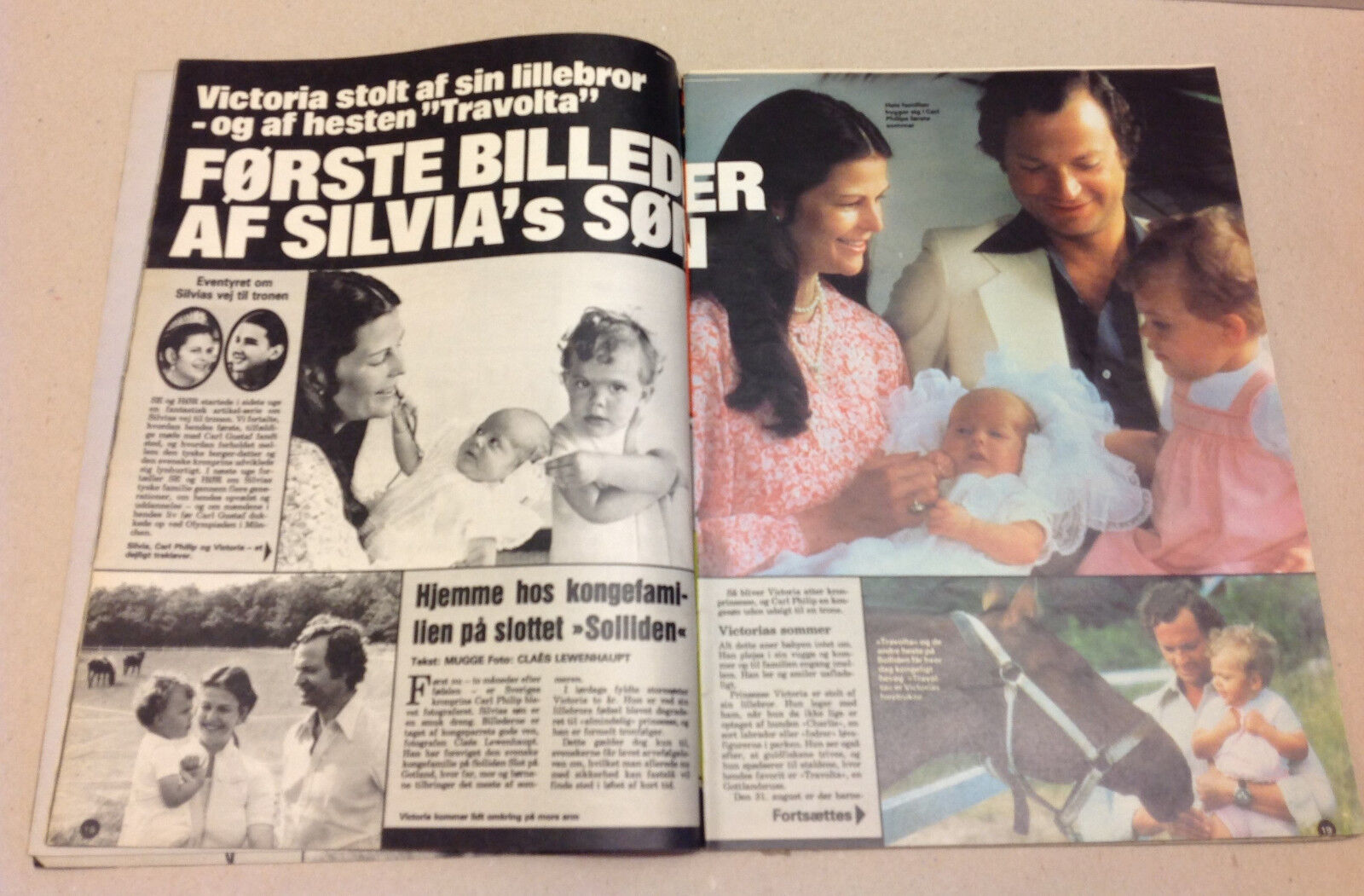 QUEEN SILVIA SWEDEN BIRTH CARL PHILLIP CARL GUSTAF VINTAGE Danish Magazine 1979