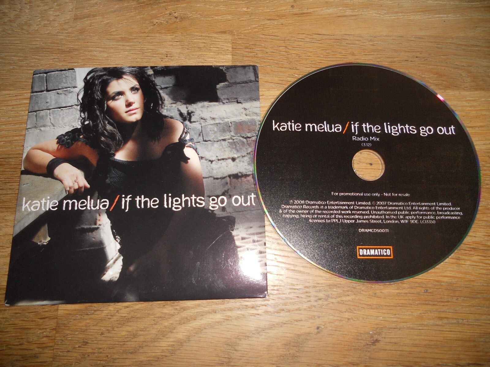 KATIE MELUA "IF THE LIGHTS GO OUT " 1 TRACK UK PROMOTIONAL CD 2008 CARD SLEEVE**