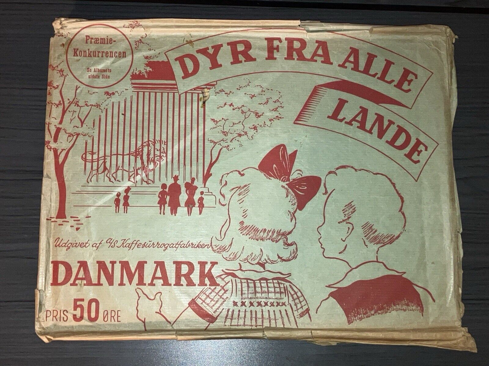 1947 DANMARKS SERIE - DYR FRA ALLE LANDE RARE DANISH COMPLETE ANIMAL ALBUM