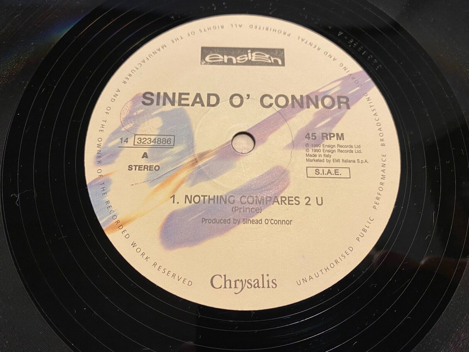 SINEAD O´CONNOR "NOTHING COMPARES 2 U" SIAE ENSIGN 1990 12" MAXI SINGLE ITALY***