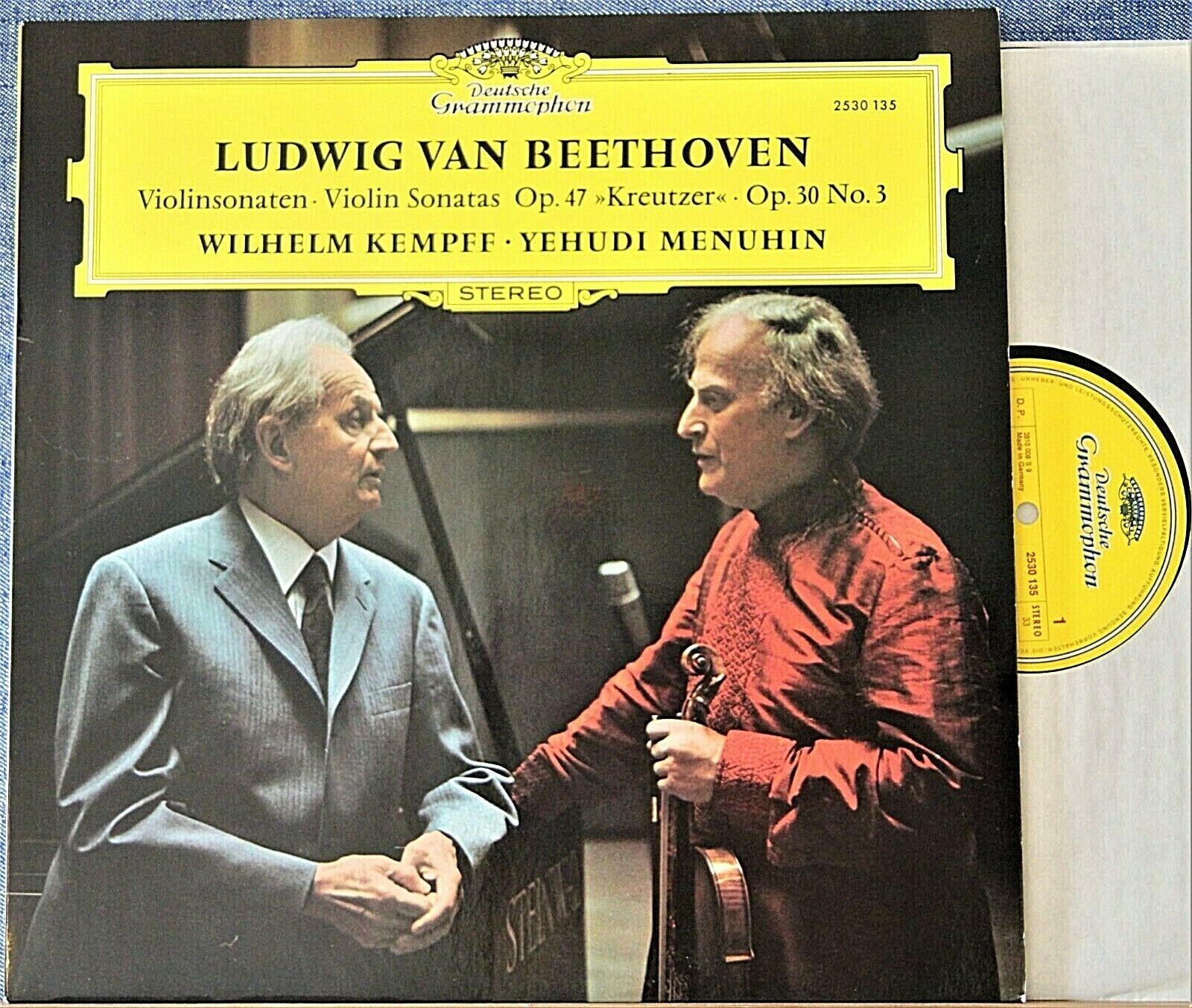 Menuhin; Kempff Beethoven (Violin sonatas 8  9) DGG 2530 135 NM