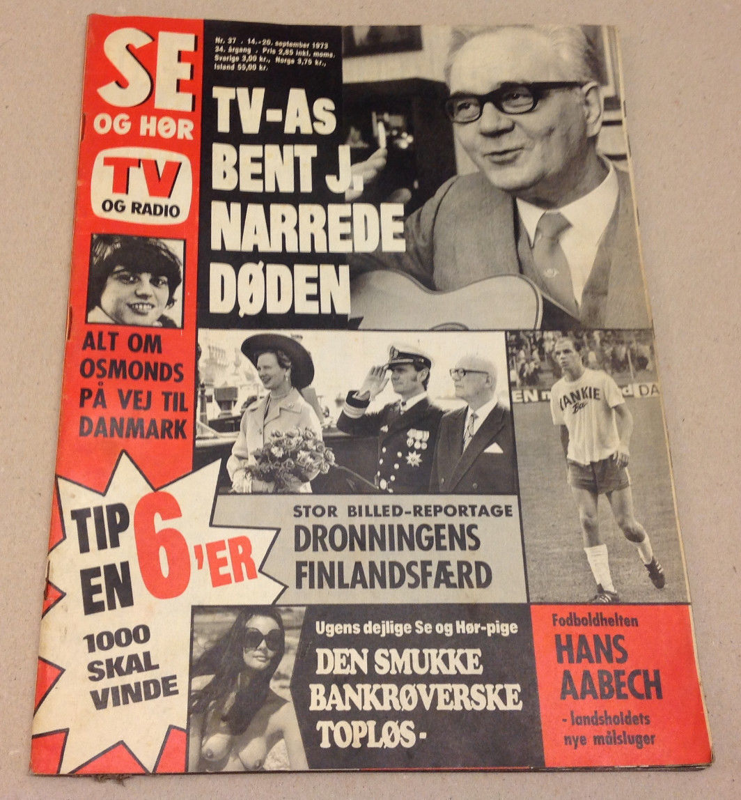 THE OSMONDS UPCOMING CONCERT DENMARK + QUEEN MARGRETHE VTG Danish Magazine 1973