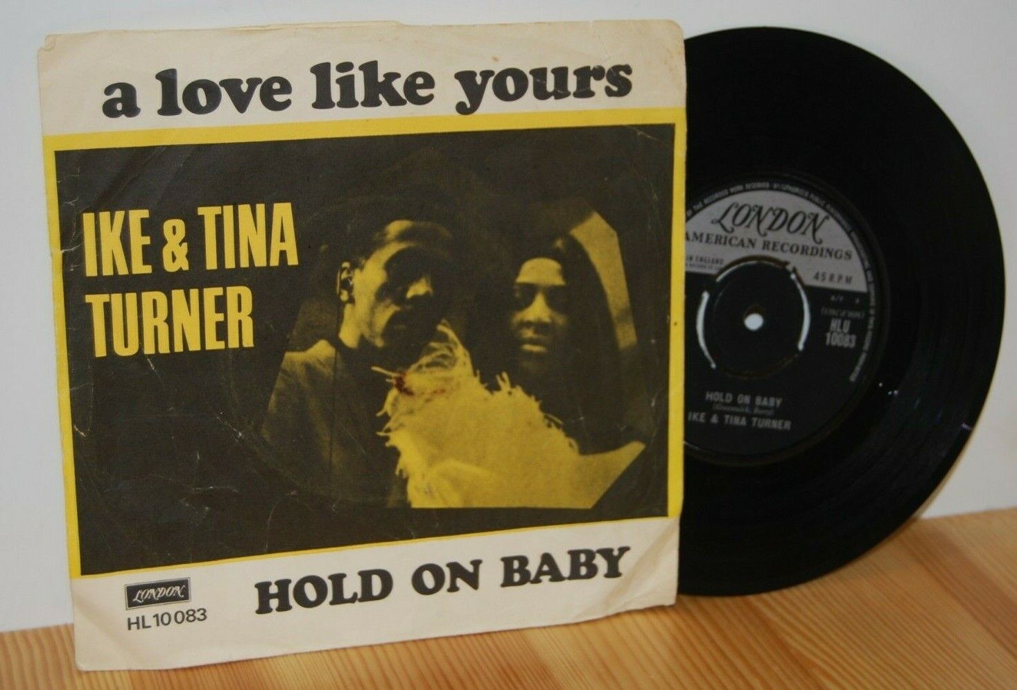 IKE and TINA TURNER Hold On Baby PS Picture Sleeve 7'' 45 vinyl