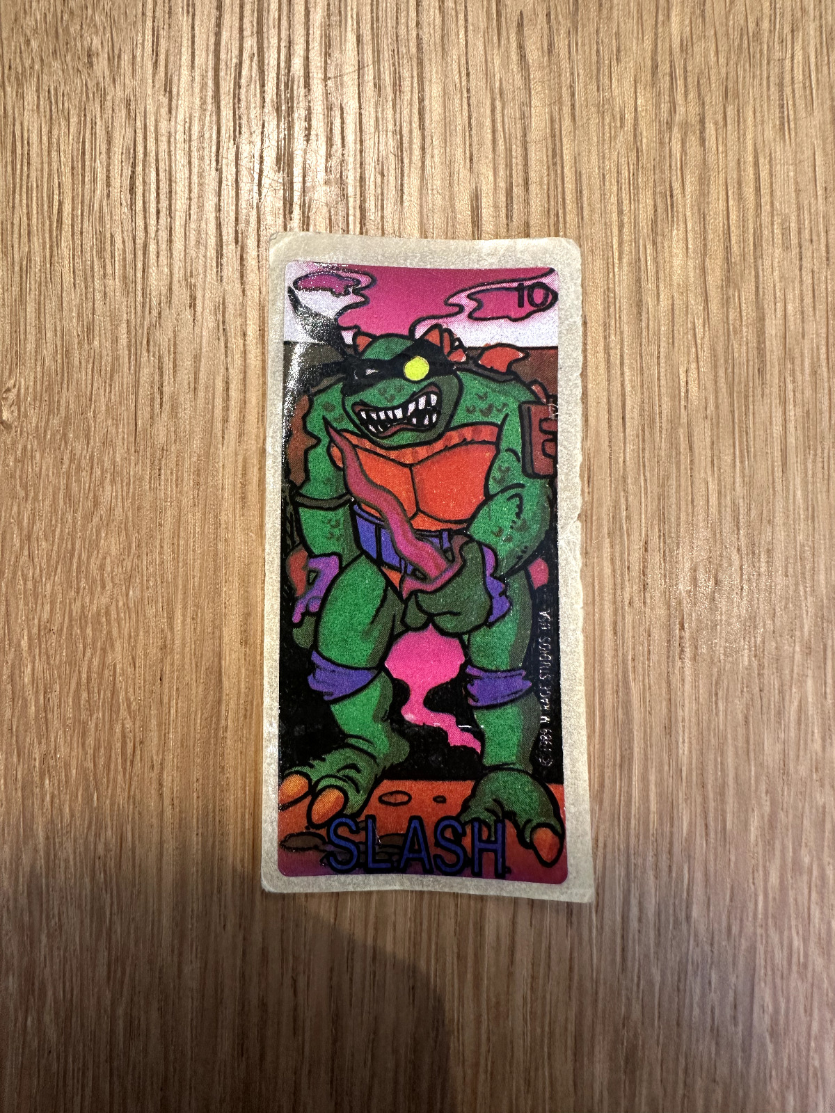 TEENAGE MUTANT NINJA TURTLES 1989 Mirage Studios BUBBLE GUM Sticker No 10