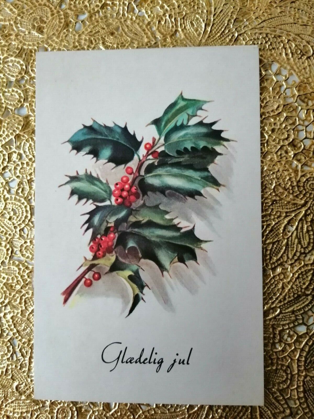 Vintage and collectible Danish Christmas cardPosted in 1971 ( No 10 F )