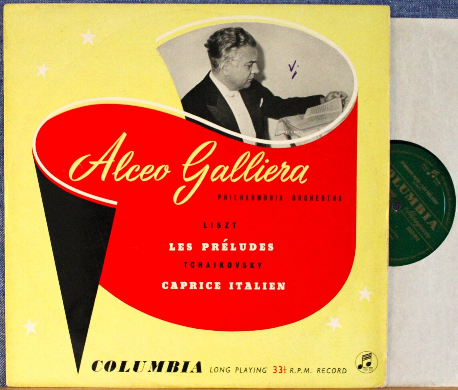 Galliera Liszt (Les Preludes)+Tchaikovsky (Caprice Italien) Col 33SX 1013 NM