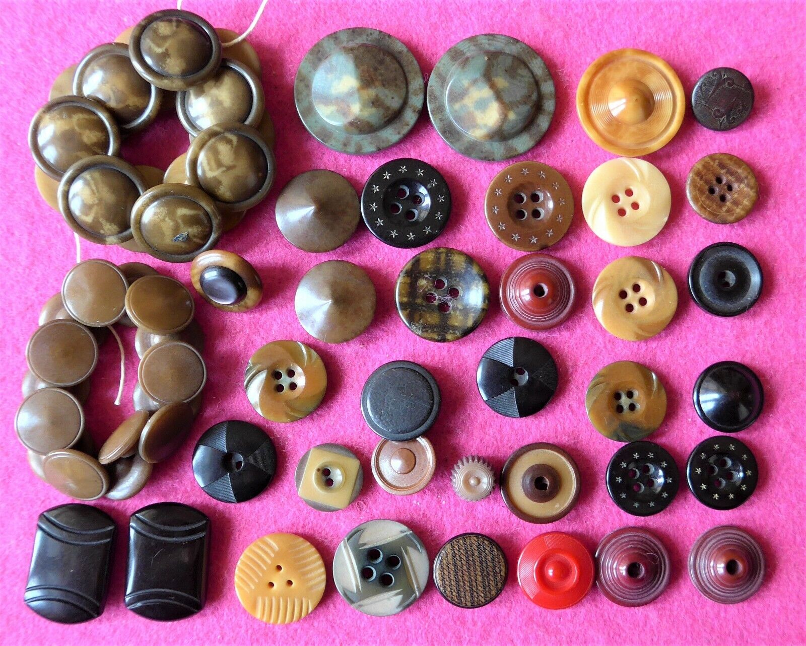 64 COLLECTABLE vintage VEGETABLE IVORY buttons whistle carved none plain  (84)