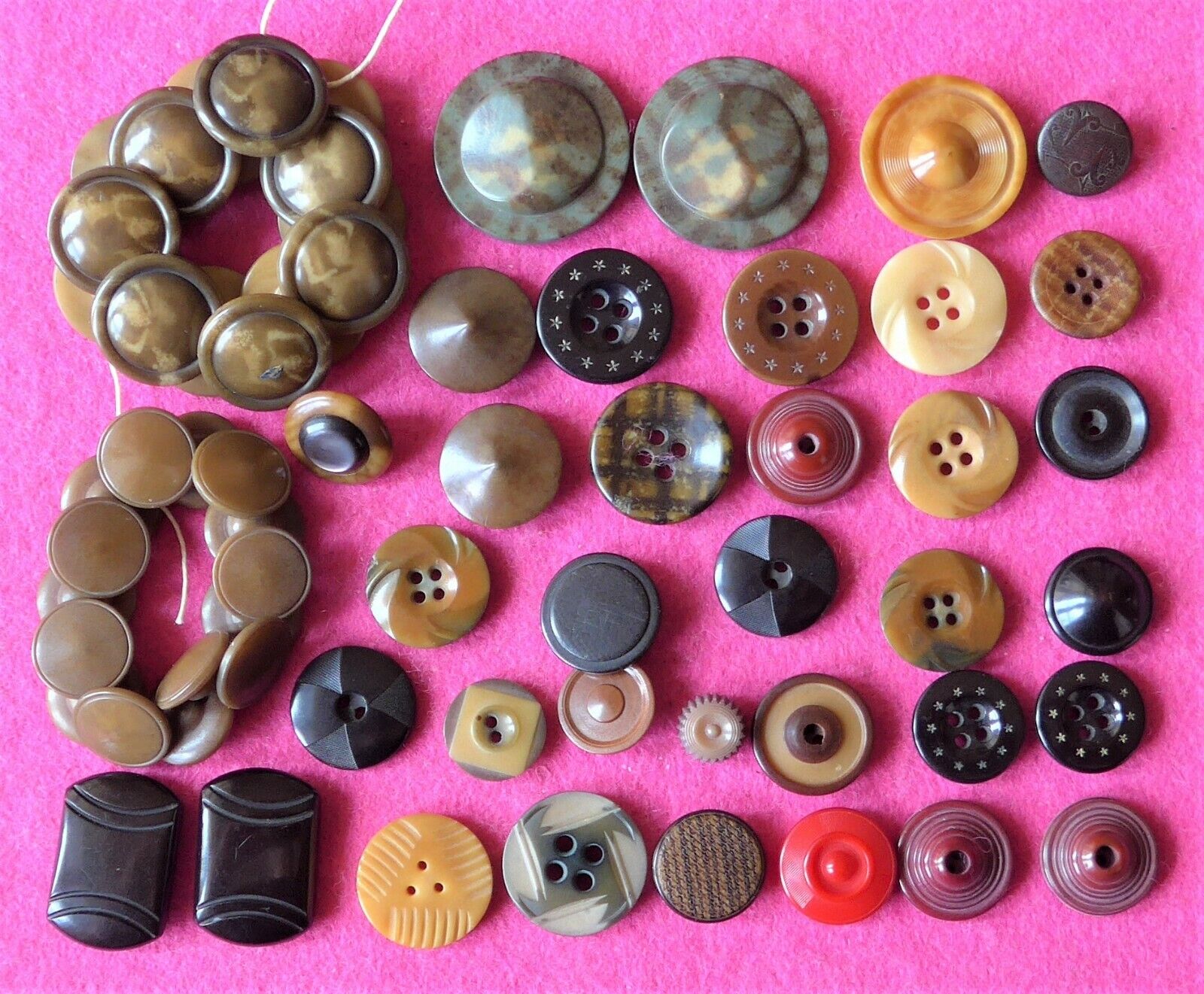 64 COLLECTABLE vintage VEGETABLE IVORY buttons whistle carved none plain  (84)