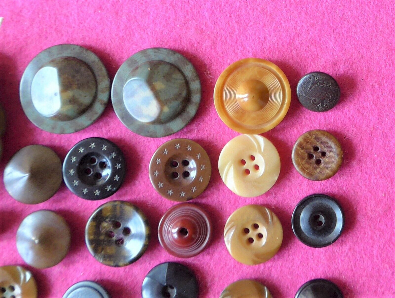 64 COLLECTABLE vintage VEGETABLE IVORY buttons whistle carved none plain  (84)