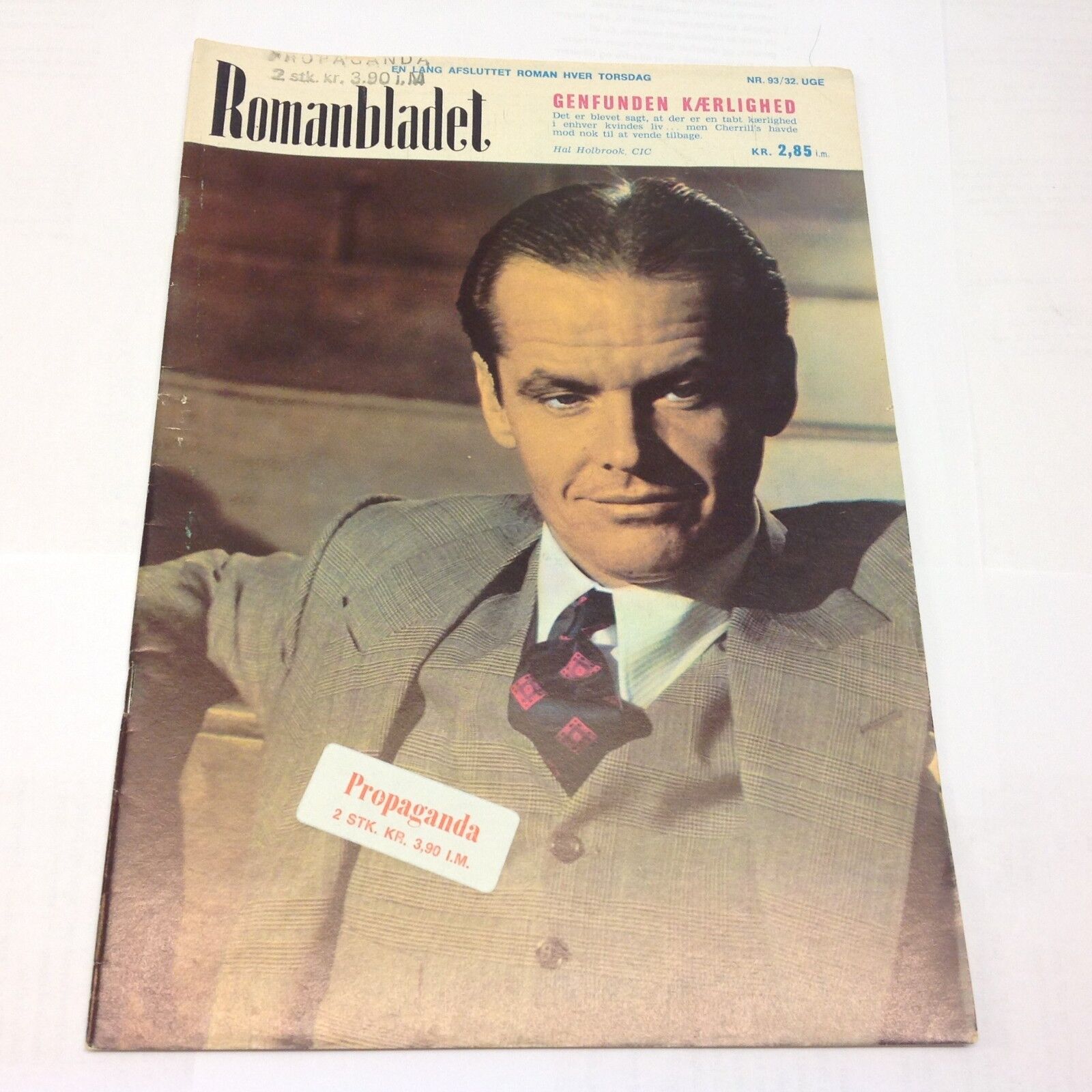 Jack Nicholson On Front Cover Photo Vintage 1960s Danish Magazine Romanbladet