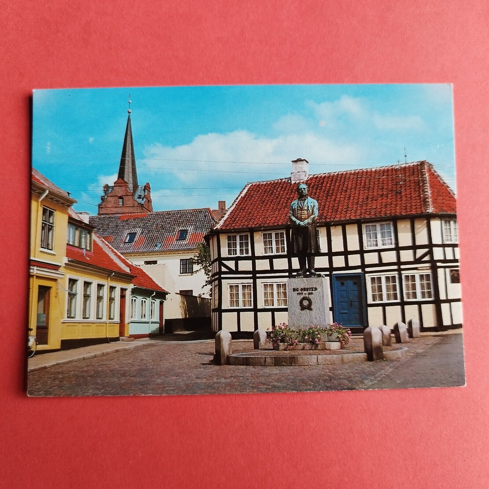 Denmark.Rudkøbing.The Square with the statue of H.C.Ørsted.