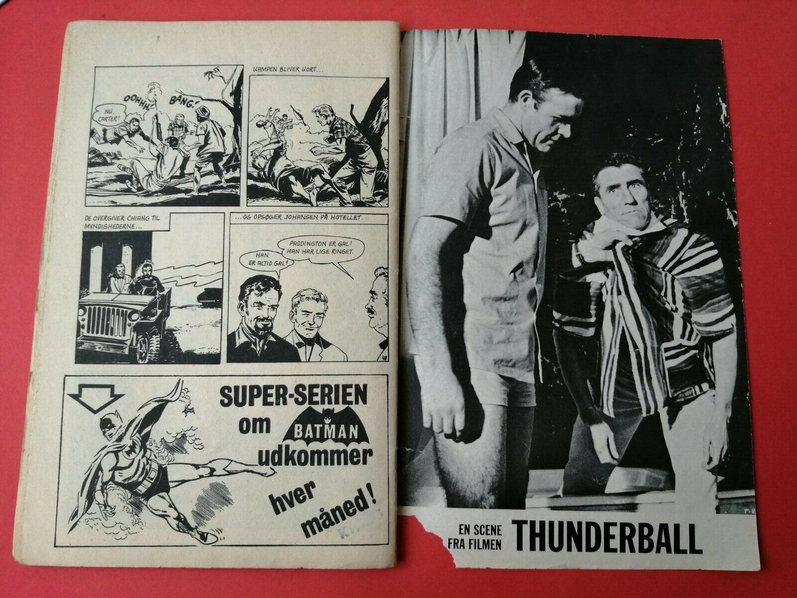 Danish Comic"007 James Bond" Sean Connery on cover and back pagesNo 101964