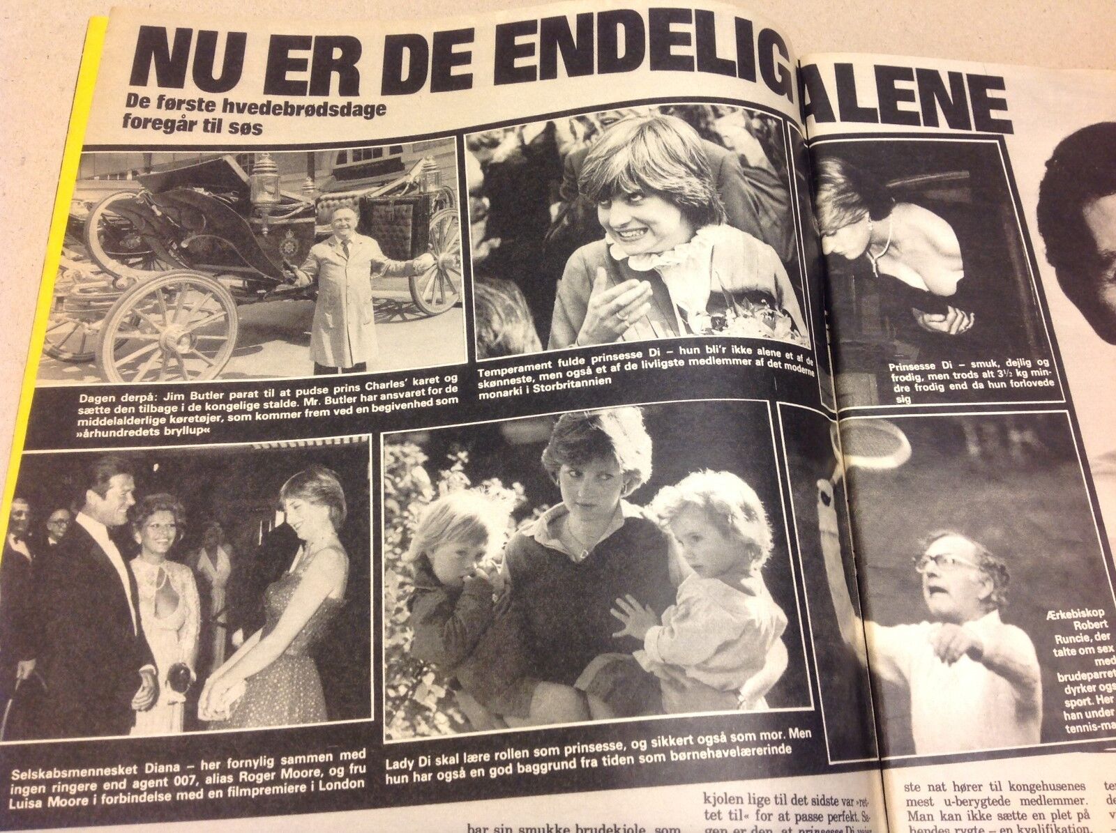 Princess Diana Lady Di Prince Charles Old Vtg Danish Magazine 1981 "Se og Hoer"