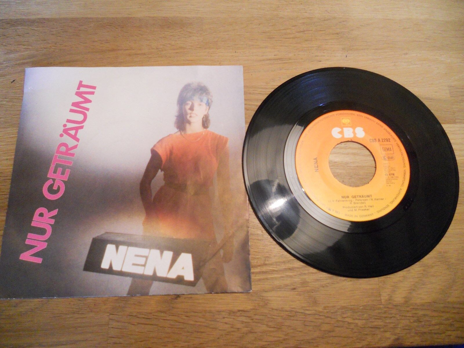 NENA NUR GETRÄUMT / GANZ OBEN 1982 WEST GERMAN USED 7 INCH VINYL SINGLE CBS GEMA