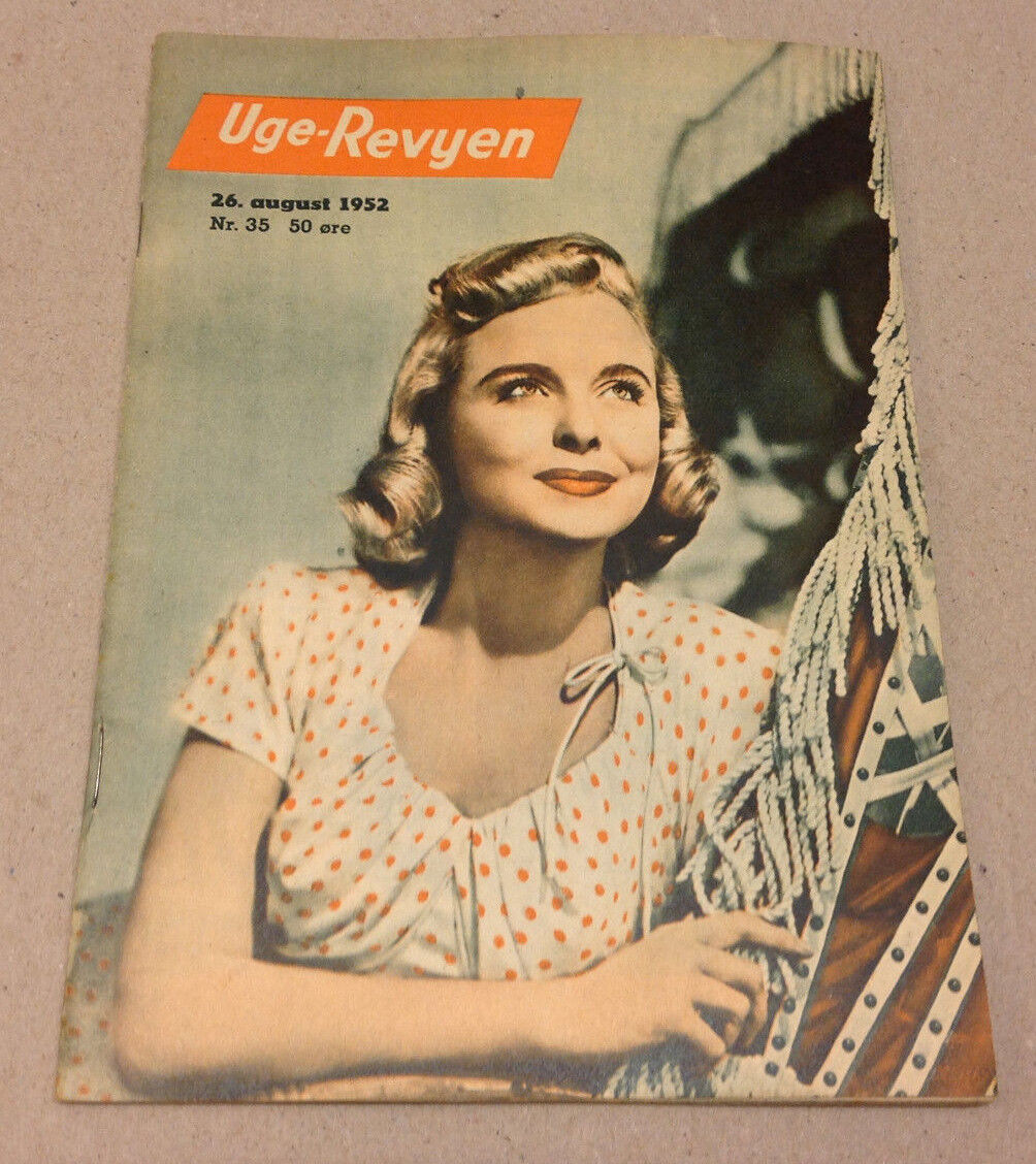 MEG RANDALL FRONT COVER + DORIS DAY ON BACK COVER VINTAGE Danish Magazine 1952