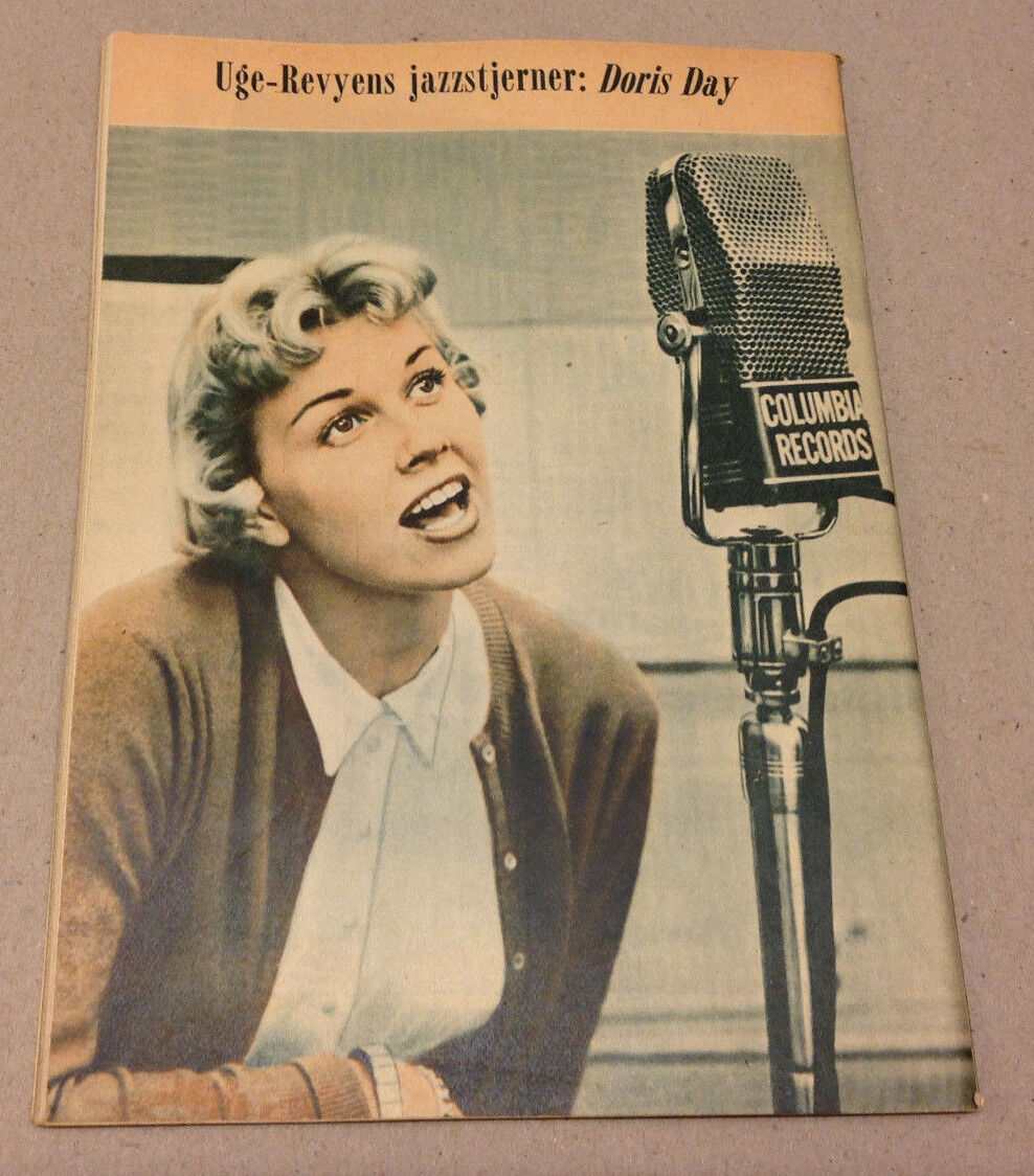 MEG RANDALL FRONT COVER + DORIS DAY ON BACK COVER VINTAGE Danish Magazine 1952