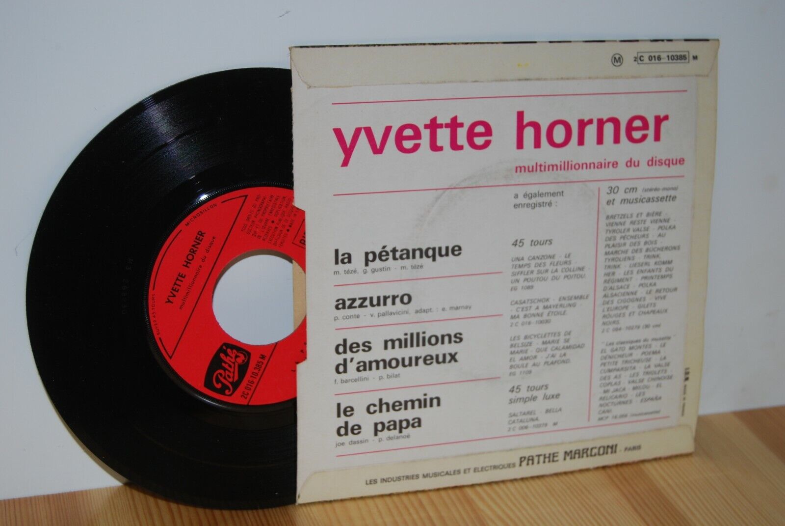 YVETTE HORNER Super rare EP La Petanque EMI Pathé 7''