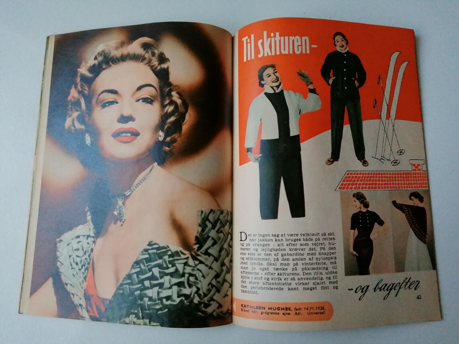 Danish magazine"Uge-Revyen" No 51954Sonja Zieman coverMany other stars